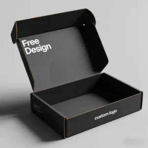 Custom Small Black Corrugated Mailer Gift Shipping Box