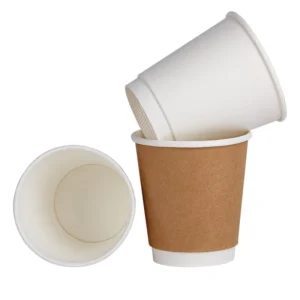 Custom Small Double Wall Biodegradable Eco Friendly Disposable Paper Cups Microwave Safe BPA Free Recyclable for Coffee