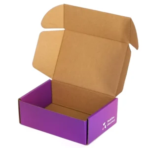 Custom Strong-Grade Corrugated Purple Tuck Top Box with DIY Design and Offset Printing