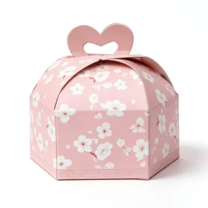 Custom Takeaway Paper Cake Box with Logo Printing for Small Cakes and Wedding Desserts
