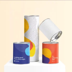 Custom Tea Canister Cardboard Tube Packaging Paper Can
