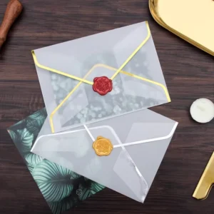 Custom Translucent Vellum Paper Envelope for Wedding Gift Packaging