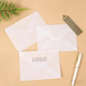 Custom Translucent Vellum Paper Envelopes White for Wedding Gift Packaging