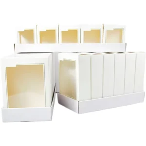 Custom Transparent Sheet Printed Hanging Hollow Packaging Window Paper Box