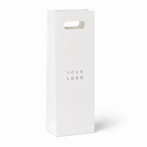 Custom Vertical Rectangle Paper Shopping Bag 250GSM White Card Die Cut Handle Logo Printing Supermarket Retail Fashion Bulk OEM