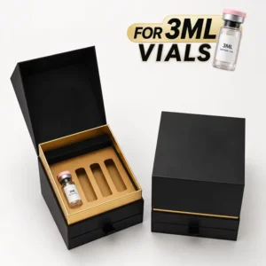Custom Vial Carton Octagonal Grey Board Foam Insert Custom Logo