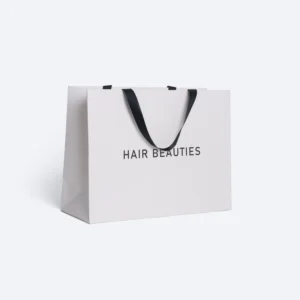 Custom White Cardboard Gift Shopping Bags, Garment Paper Bags with Logo for Clothes