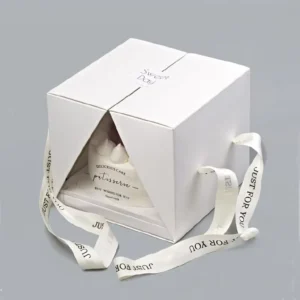 Custom White Cardboard Kraft Paper Cake Box with Clear Window