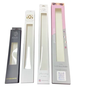 Custom White Cardboard or Kraft Paper Gift Box with Clear Window and Handle