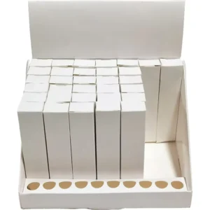 Custom White Folding Cardboard Display Box for Cosmetics and Counter Display