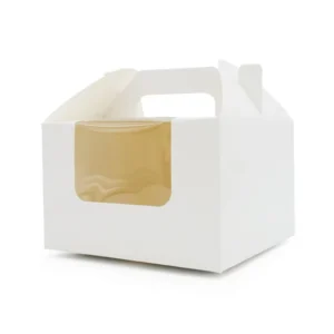 Custom White Kraft Paper Cake Box for Cupcakes and Wedding Favors, Bulk Packaging