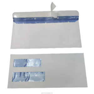 Custom White Kraft Paper Mailing Envelopes, No. 10/DL/ZL/B5/B6/C6, Glue-Seal Flap with Gold/Silver Foil