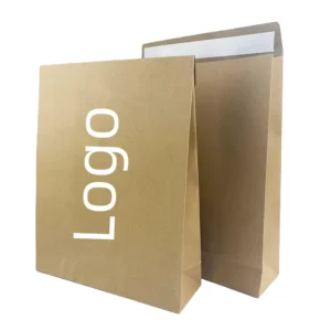 Custom White Logo Kraft Paper Mailer Envelope for Clothing and Online Shop Shipping