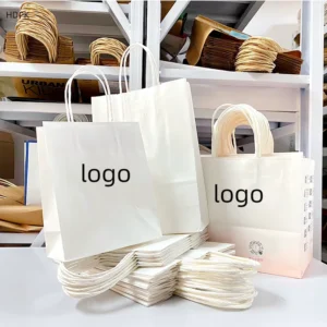 Custom White Paper Packaging Bag
