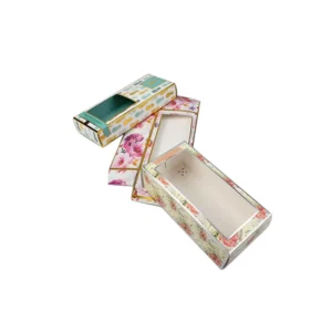 Custom Window Color Folding Recyclable Printing Paper Flower Packing Box with Window