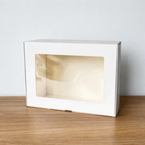 Custom Window Paper Box for Cafe Counter Display, Foldable Packaging