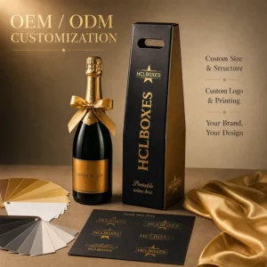 Custom Wine Gift Boxes Cardboard Wine Bottle Box UV Printing Custom Liner Custom Logo Manufacturer