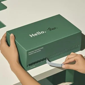 Custom Zipper Tear Strip Self-Sealing Corrugated Cardboard Mailer Gift Box with Logo