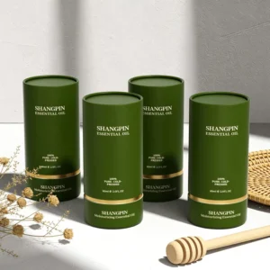 Custom logo Cylinder Kraft Paper Cardboard Candle Paper Tube Packaging Essential Oil Deodorant Lip Blam Cosmetic Paper Tube