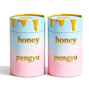 Custom logo Eco-Friendly Design Food Grade Cylinder Recyclable Cardboard Box Paper Tube Packaging for Honey Glass Jar