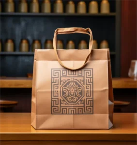 CustomTakeaway Burger French Fries Chicken Packaging Fast Food Brown Kraft Paper Bag Delivery Paper Food Bag for Food