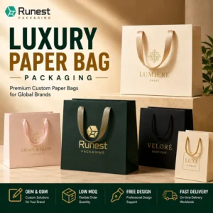 Customisable Paper Gift Bag Reusable Environmentally Friendly Materials Any Colour Paper Bag Carry out Bag
