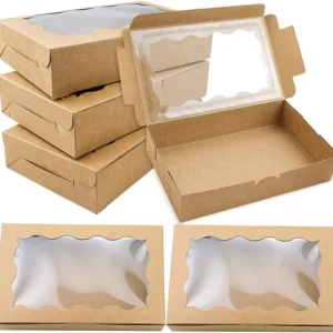 Customised High Quality Paper Portable Standard Cupcake Box White Cake Boxes with Window