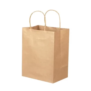 Customised Takeaway TOP Quality Recycled Kraft Paper Bag With Handle
