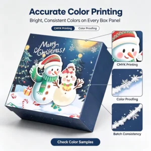 Customizable Christmas Eve Eco-Friendly Recyclable Insulated Cup Scarf Packaging Red Double-Door Rigid Paper Box