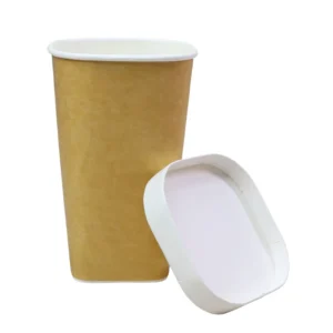 Customizable Disposable Square Paper Coffee Cups 10oz/12oz/16oz/22oz with Lids