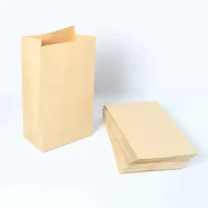 Customizable Eco Friendly Brown Kraft Paper Bags Disposable for Bakery Use for Sugar Pizza Jelly Packaging
