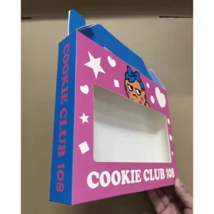 Customizable Eco Friendly Durable Paper Box with Handle, Window, Embossing and Spot UV Coating for Weddings, Cakes and Food