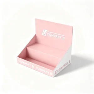Customizable Eco-Friendly Foldable Portable Paper Store Display Tray Organizer with 3 Shelves, PVC/Cardboard