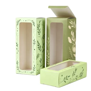Customizable Foldable Paperboard Packaging Box with Matte Lamination, Clear Window, Logo Printing, and Sponge