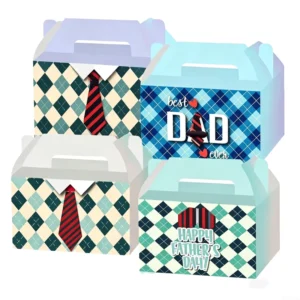 Customizable Four-Color Printed Paper Handle Box for Candy and Holiday Packaging