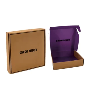 Customizable Kraft Corrugated Cardboard Folding Mailer Boxes with Matt Lamination and Embossing for Socks