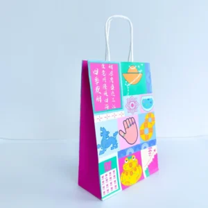 Customizable Kraft Paper Shopping Bags with Handle White Black and Brown for Craft and Fur Use Featuring Your Own Logo