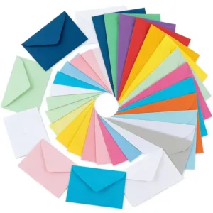 Customizable Logo 15.9 x 10.9 cm Colorful Paper Envelopes for Party and Wedding Invitations and Gifts