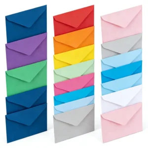 Customizable Logo 15.9×10.9cm Colorful Paper Envelopes Made in China for Party Wedding Invitations and Gifts