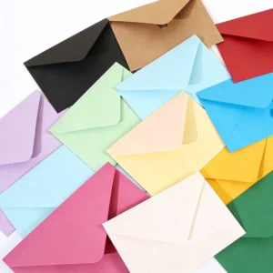 Customizable Logo 15.9×10.9cm Colorful Paper Envelopes for Party Wedding Invitations and Gifts