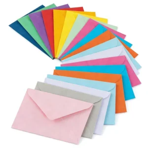Customizable Logo Colorful Paper Envelopes, 15.9 x 10.9 cm, for Party and Wedding Invitations and Gifts
