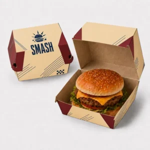 Customizable Logo Eco-Friendly Recyclable Biodegradable Waterproof Fast-Food Grade Paper Packaging Box Set for Takeout