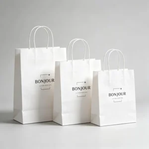 Customizable Logo Gold Stamping Color Printing UV Options Biodegradable Eco Friendly Disposable Takeout Bags