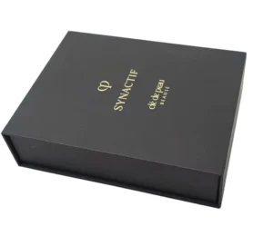 Customizable Magnetic Gift Box with Gold Foil Coated Paperboard Recyclable Wedding Jewelry Packaging