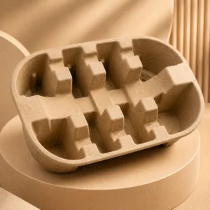 Customizable Molded Pulp Fiber Packaging Tray, Recyclable Shockproof Stackable