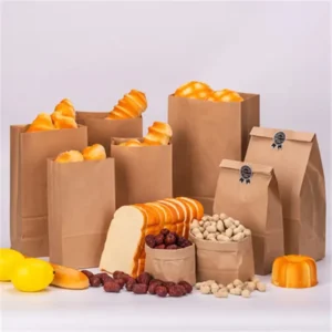 Customizable Paper Bag Kraft Brown Paper Bag for Fast Food Take Away for Food Paper Bag With logo