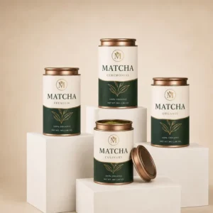 Customizable Recyclable Kraft Paper Containers for Tea, Coffee and Spices, Tight-Sealing Lid