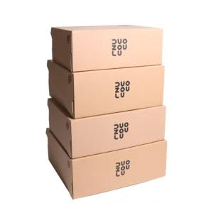 Customizable Recyclable Self-Erecting Shoe Packaging Boxes with Gold Foil Embossing and Reusable Design