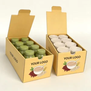 Customizable Recycled Cardboard Counter Display Box with Full-Color Printing for Snacks and Food Samples