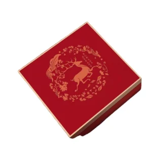 Customizable Red Paper Mooncake Box